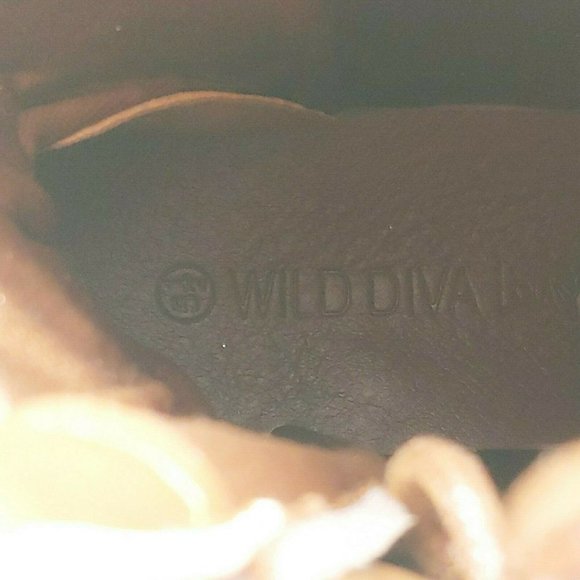Wild Diva Lounge Tasha 04 Combat Boots Cognac New - Picture 8 of 10